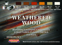 LifeColor Weathered Wood Set (22ml x 6)