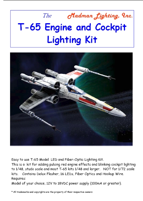 MADMAN  T-65 Engine and Cockpit Lighting Kit