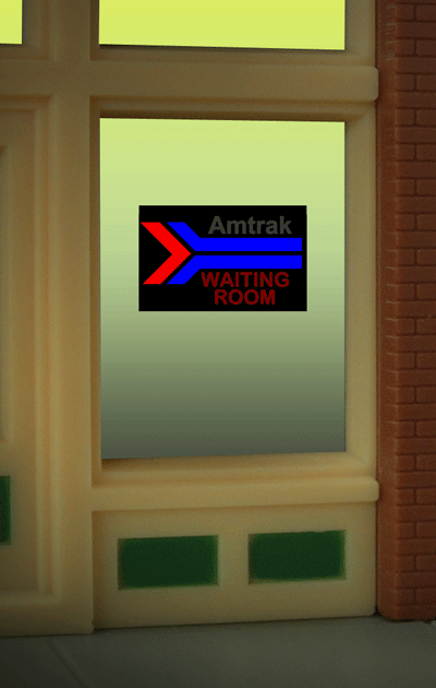 MILLER ENGINEERING Amtrak Window sign