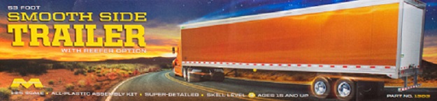 MOEBIUS 53 Foot Smooth Side Trailer Model Kit