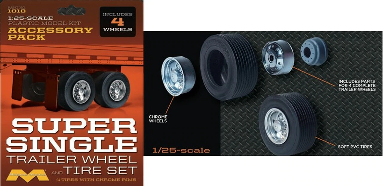 MOEBIUS Super Single Trailer Wheel & Tire Set (4/pk)