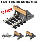 PROSES (10 PACK) BF-HO-08 ( HO Scale ) Buffer Stop w/Real Wood Plate