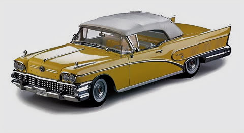 SUN STAR 1958 Buick Limited Closed Convertible in Yellow - The Platinum Collection