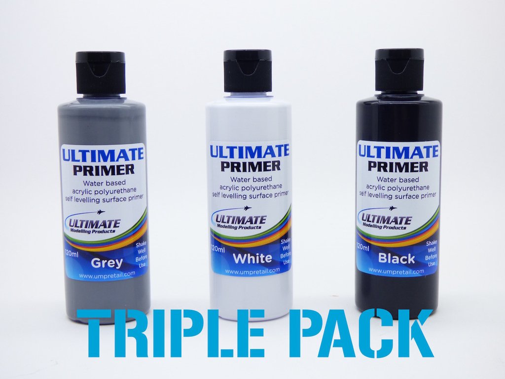 Ultimate Triple Pack Primer Black White Grey