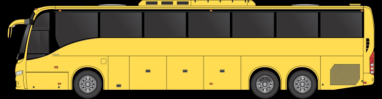 DIGCOM DESIGNS VOLVO 9700 TOUR BUS  YELLOW