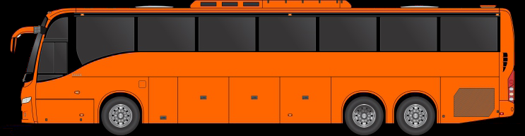 DIGCOM DESIGNS VOLVO 9700 TOUR BUS  ORANGE