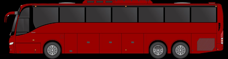 DIGCOM DESIGNS VOLVO 9700 TOUR BUS  RED