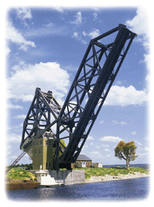 WALTHERS Single Track Railroad Bascule Bridge in kit form