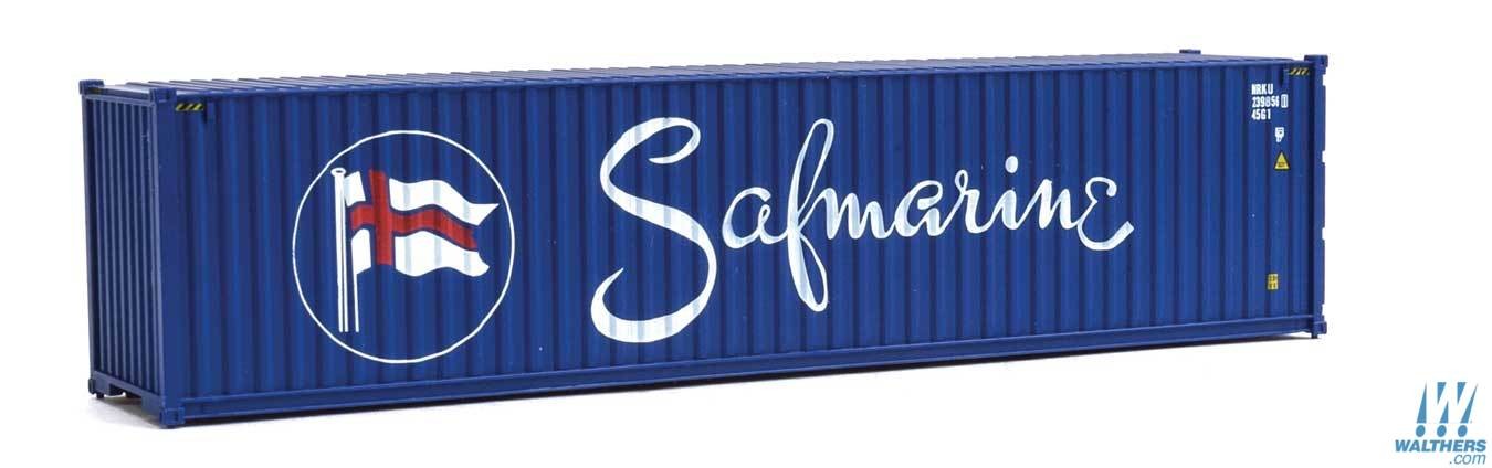 WALTHERS 40' Hi-Cube Corrugated Side Container Assembled Safmarine