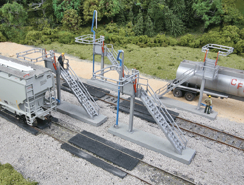 WALTHERS CORNERSTONE Four Modern Loading Racks