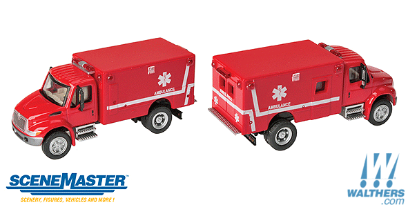 WALTHERS  International(R) 4300 EMS Ambulance ( Assembled Red )