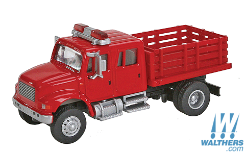 WALTHERS International(R) 4900 Fire Department Utility Truck - Assembled Red