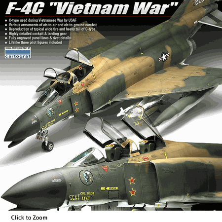 ACADEMY 1/48 F-4C USAF Vietnam War Fighter Limited Edition 